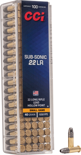 CCI SUBSONIC 22LR 40GR LEAD-HP